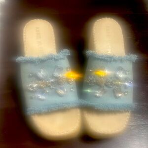 Anne Klein denim wedges size 6.5